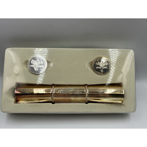 VTG Hallmark Silver Plate Birth Certificate Set First Tooth Curl & Certificate